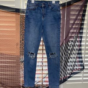 topshop skinny jeans w rip